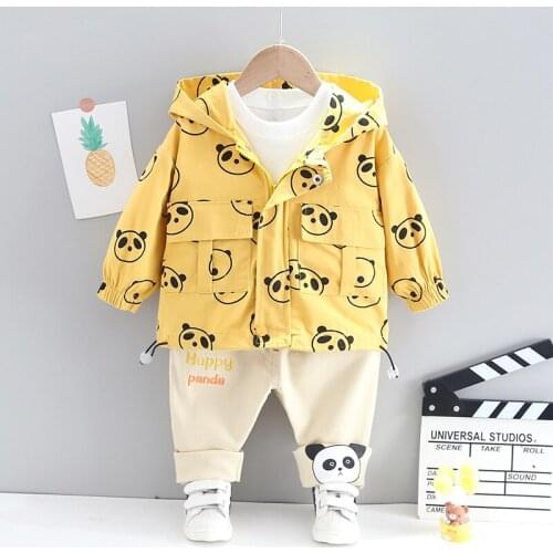 Toddler Clothing Sets Autumn Kids Long Sleeve Clothes Hooded T Shirt and Pants Children Casual Clothes CJT016