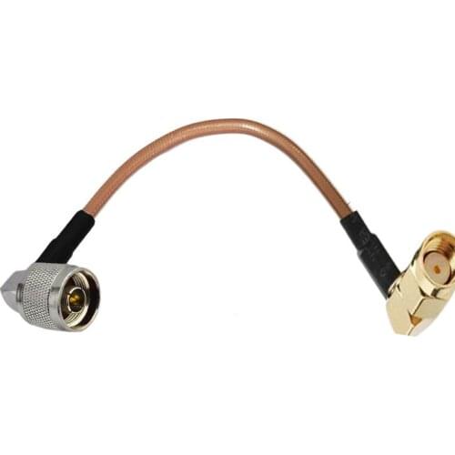 5pcs N Male Right Angle to RP-SMA Male Right Angle Connector RF Coaxial Coax Cable
