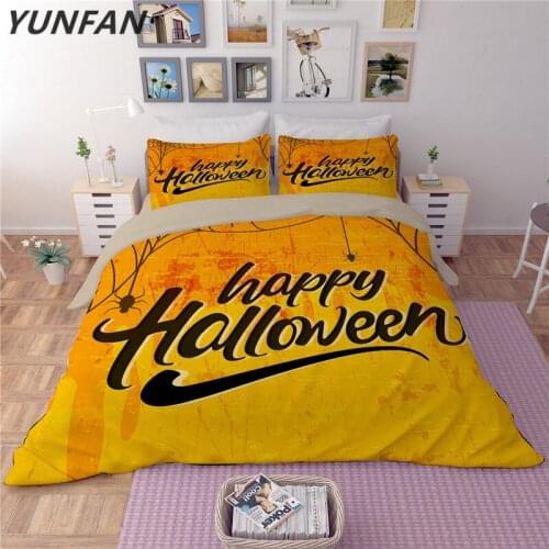 Happy Halloween bedding Sets Sense of design twin full queen king size bedclothes duvet cover quilt cover pillow cases