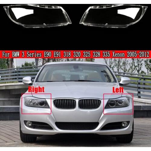 Headlight Cover For BMW 3 Series E90 E91 318 320 325 328 335 Xenon 2004 ~2012 Car Headlamp Lens Clear Auto Shell Cover