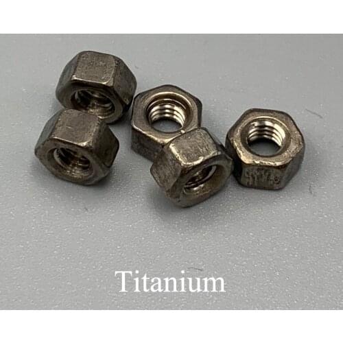 M3 M4 M5 M6 M8 M10 M12 M14 M16 M18 M20 TA2 Titanium DIN934 External Hex Hexagon Full Metric Thread Hex Nut