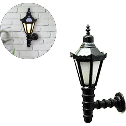 Miniature Model Luminous Wall Lamp Bracket Light 3V Led HO N Scale Model Train Building Architecture Making