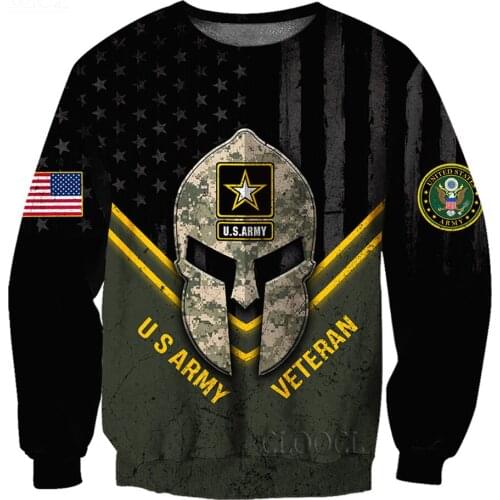 CLOOCL Newest Spartan Soldier US Veteran 3D Print Fashion Sweatshirt Men Women Sweatshirts Pullover Harajuku Tracksuit