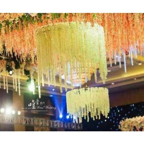 New Arrival Luxury Wedding Supplies Artificial Silk Flower Rattan 1 Meters Long Orchid Wisteria Vine For Holiday Festive Decor