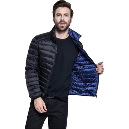 Autumn Winter Double Side light Duck Down Jacket Mens Clothing Outwear coats and jackets Warm Two Color Side boys clothes
