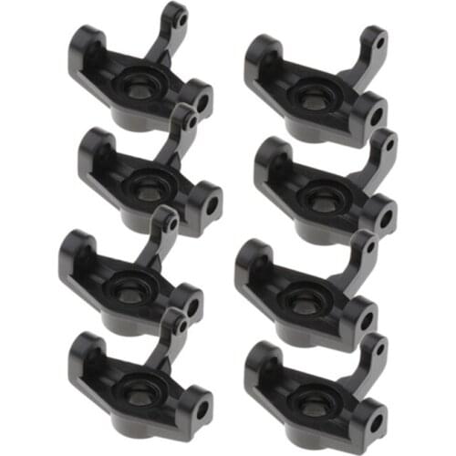 8Pcs 1/14 RC Car Plastic Front Hub Carrier Upgrade Parts for WLtoys 144001