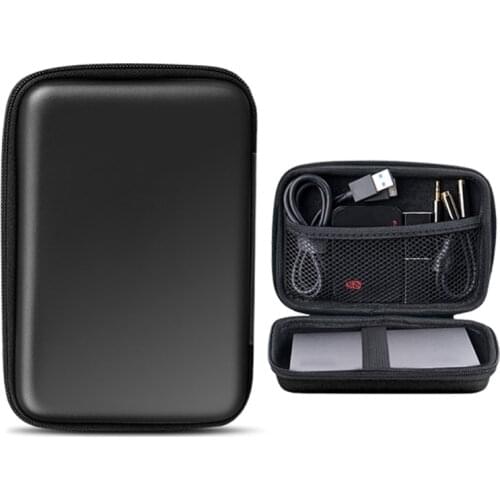 Power Bank Earphones Date Cable Case Bag EVA Portable Chager USB Storage Box with Zipper Carrying Battery External