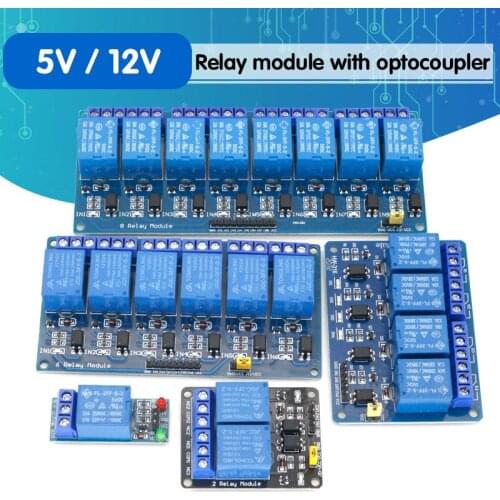 5v 12v 1 2 4 6 8 channel relay module with optocoupler Relay Output 1 2 4 6 8 way relay module for arduino In stock