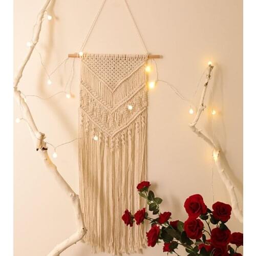 Hand-woven Cotton Tapestry Nordic Style Wedding Decoration Bedroom Bedside Wall Hanging Family Tapestry