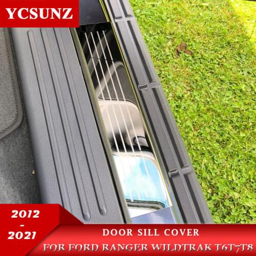 SS Door Sill Threshold For Ford Ranger Wildtrak T6 T7 T8 2012 2013 2014 2015 2016 2017 2018 2019 2020 2021