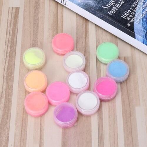 12 Colors Fluorescent Super Bright Glow-in-the-Dark Powder Pigment DIY Jewelry