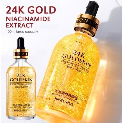 24k Gold Face Serum Hyaluronic Acid Serum Moisturizer Essence Cream Whitening Day Creams Anti Aging Anti Wrinkle Acne Art TSLM1