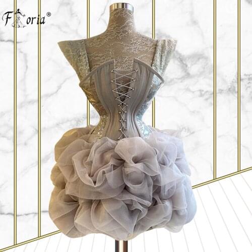 Gorgeous High Neck Sleeveless Short Prom Dress Corset Top Ball Gown Skirt Formal Party Gown Cocktail Homecoming Dresses