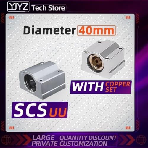 High quality copper sleeve steel protection box type self-lubricating bushing sliding linear bearing slider SCS40UU