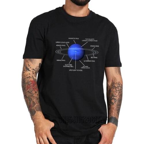 Funny Neptune Blue Planet Solar System T Shirt Pure Natural 100% Cotton Soft Top Quality Cloth Nice Camisetas