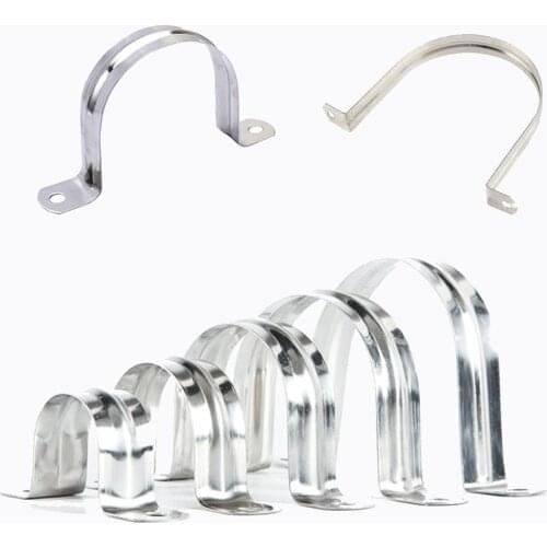 10Pcs Heavy Duty Pipe U Bracket Clamp Tube Strap Tension Clip Oil Gas Tube Tubing Holder