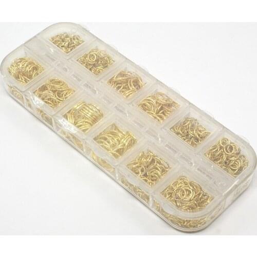 1 box 12 Grids Diy Jewelry Handmade Findings,Jump Rings,Split Rings For Fashion Bracelets,necklaces Making,4-10mm per Box Mixed