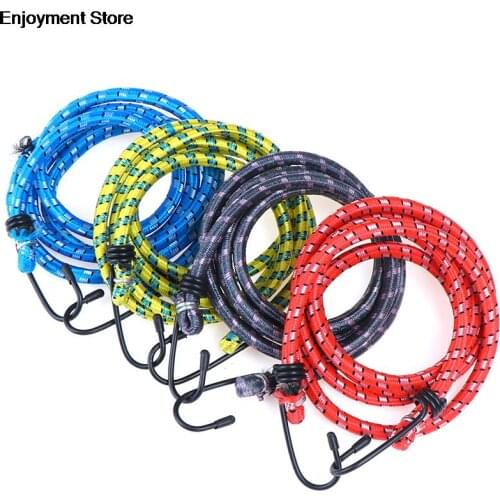 1Pc Elastic Luggage Rope Bicycle Bike Cycling Hooks Bandage Straps Belt Box Packing Rope Tie Equipment Accessory 1.5m