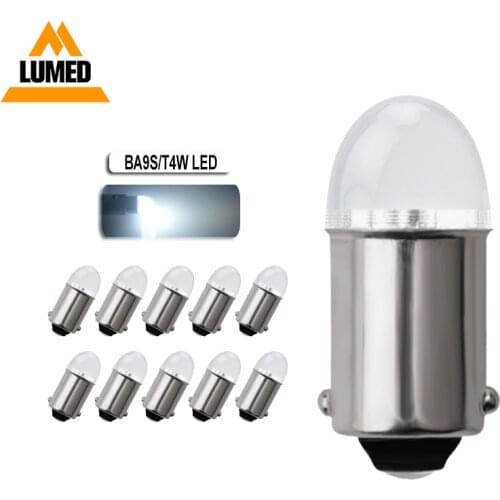 10x BA9S T4W LED Car light bulb T2W T3W H5W interior Auto LED License Plate light 2 LED 2835 SMD DC12V 12913 12910 12929