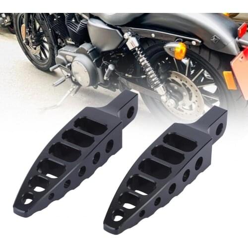 2Pcs Footpeg Straight Banana Pedal Shape High Strength Aluminium Motorcycle Front/Rear Foot Pedal Compatible with Halle XL883 12
