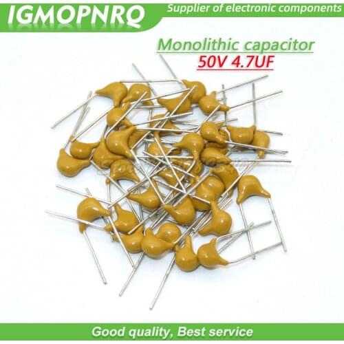 200PCS/lot 4.7UF 20% 5.08mm 475 50V MLCC multilayer monolithic ceramic capacitor size:0805