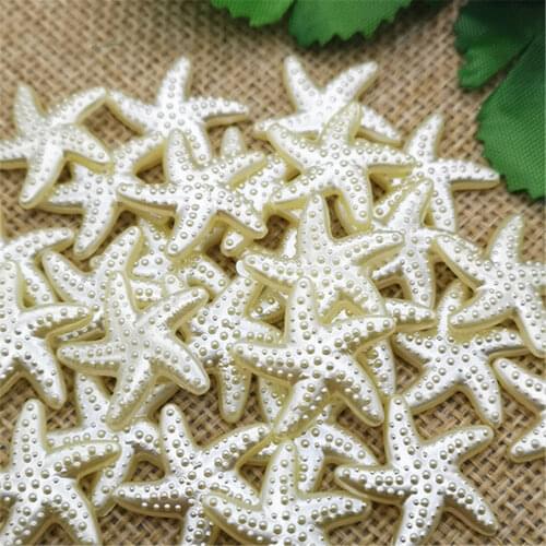 30pcs 18mm Diy Scrapbook Resin Starfish Flat Back Wedding Embellishment