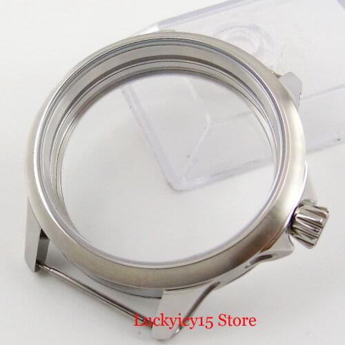 45mm Mechanical Watch Case with Glass Fit ETA 6497 6498 Hand-Winding Movement