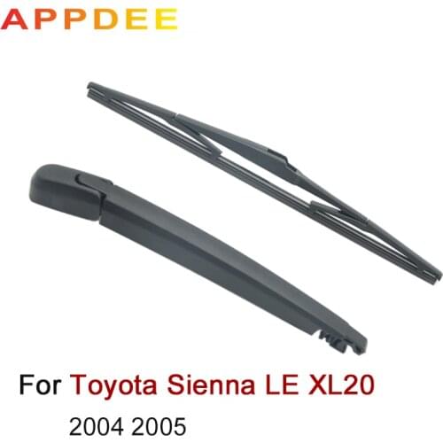APPDEE Wiper 14" Rear Wiper Blade & Arm Set Kit For Toyota Sienna LE XL20 2004 2005 Windshield Windscreen ( NOTmetal wiper )
