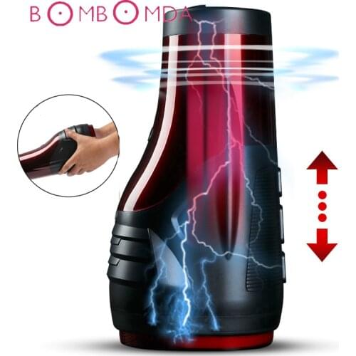 Automatic Male Masturbator Realistic Sucking Vagina Vibrator Telescopic Pussy Masturbator Cup Electric Adult Sex Machine For Men