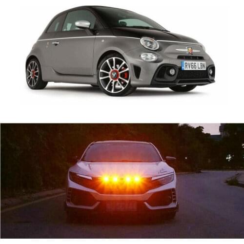 Car Accessories Grille Light Lamp For ABARTH 124 Spider 500 595 695 500C 595C 695C GRANDE PUNTO 199 PUNTO 199