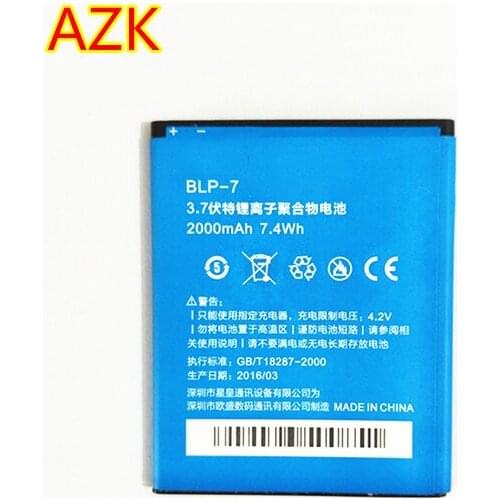 AZK 2000mAh New 100% high quality BLP-7 Battery for Iocean X7 Phone