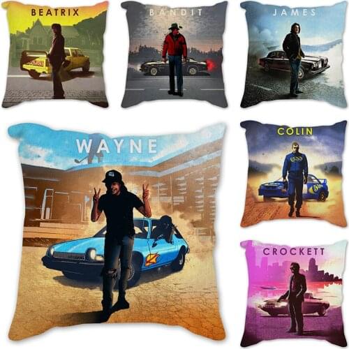 Cushion Cover Car Pattern Linen Pillow Case 45x45cm Decorative Cushion Cover Sofa Pillowcase Car Home Decor Almofadas