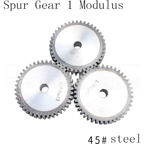 2pcs Spur Gear Cylindrical Straight Gear 2 Mold 45 # Steel Transmission Pinion 20mm Thickness 12 Teeth--30 Teeth 2 Modulus
