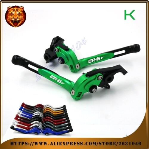 For kawasaki ER-6f ER6f 2006 07 08 09 2014 2015 2016 WITH LOGO Motorcycle Adjustable Folding Extendable Brake Clutch Lever