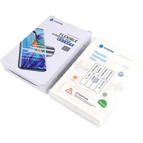 50pcs 057 057A 057B 057E Flexible Hydrogel HD Film For SS-890C Machine Cutting Front Film For All IPHONE Protective Cover Film