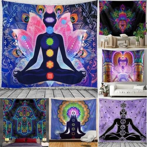 Buddha statue tapestry Mandala tapestry wall cloth Yoga hippies good witchcraft home decor TAPIZ paredetra