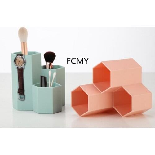 Kawaii Large Capacity Desk Pen Holder Pencil Makeup Storage Box Desktop Organizer Stand Case School Office Stationery