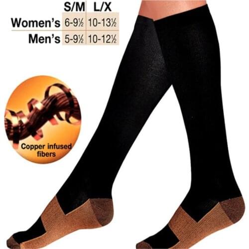 Unisex Compression Socks Women Men Anti-Fatigue Knee High Socks Foot Pain Relief Comfortable Soft Socks