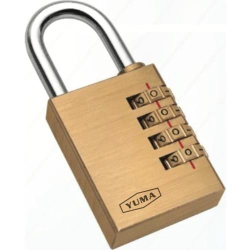 Yuma Brass Combination Padlock-4 Digit 40mm