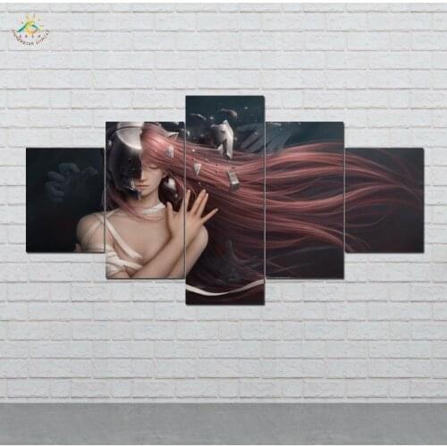 Lucy Elfen Lied Picture And Poster Canvas Painting Modern Wall Art Print Pop Art Wall Pictures For Living Room 5 PIECES