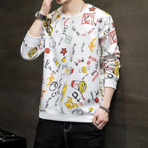 MANTLCONX Fashion Printed Harajuku Hoodies Mens 2021 Spring Autumn Korean Fashion Men Sweatshirts Japanese Streetwear Tops Male