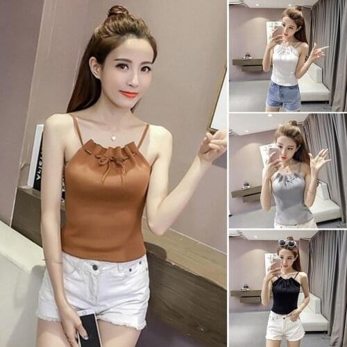 Fashion Women Sleeveless Backless Modal Tie Strap Tank Top Bottoming Vest Strap Tank Top Bottoming Vest Strap Tank Top Bottoming