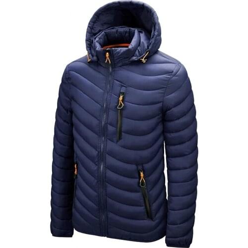 Mens Brand Winter Warm Waterproof Jacket Men 2021 New Autumn Thick Hooded Parka Mens Fashion Casual Slim Jacket Men