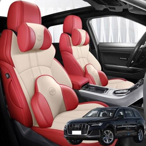 Nappa Leather 5 seats Car seat covers For Audi Q7 2019 2018 2017 2016 2006 2007 2008 2010 2011 2012 2013 2014 2015 accessories