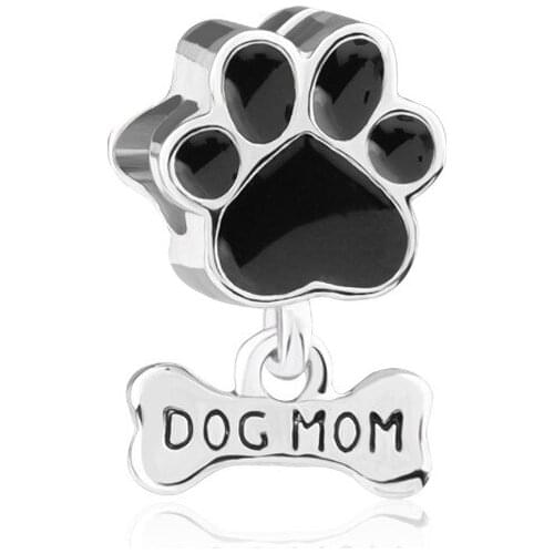 New 2020 dog mom charm bead jewelry diy pendant bangle fit pandora bracelet & necklace accessories for women girl
