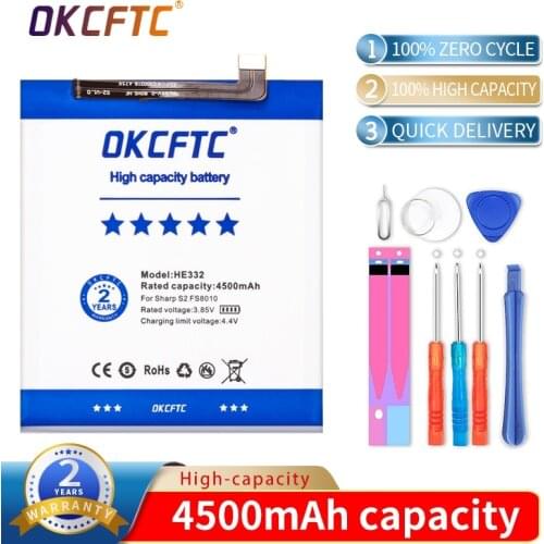 Original 4500mAh Replacement Battery For SHARP S2 fs8010 AQUOS s2 HE332 Cell Mobile Phone Batteries