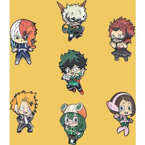 PC988 Anime Boku No Hero Academia Lapel Pin Fashion Brooches Badges Denim Clothes Bag Pins Gift For Friends