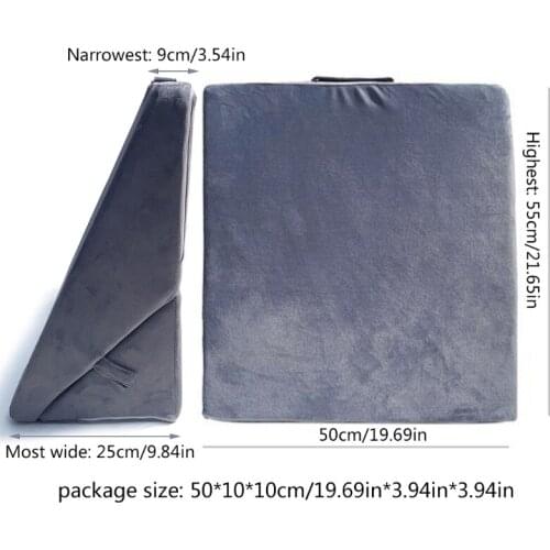Bed Wedge Pillow with Memory Foam Top by Cushy Form Support Pillow Best for Sleeping Reading Rest or Elevation