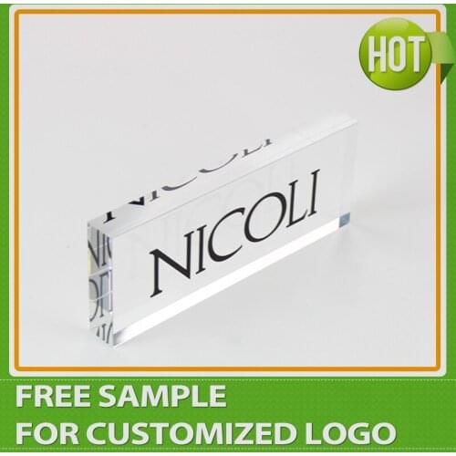 Customized Clear Lucite Plexiglass Acrylic Display Logo Block Signage Wholesale