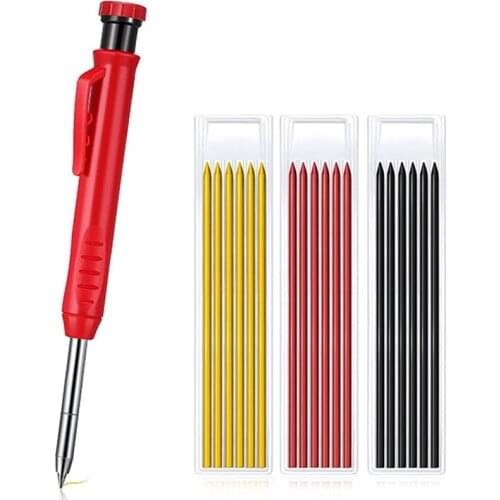 Woodworking Activity Pen Deep Hole Marker Pen Drawing Mark Graphite Mineral Refill Mini Adjustable Pen